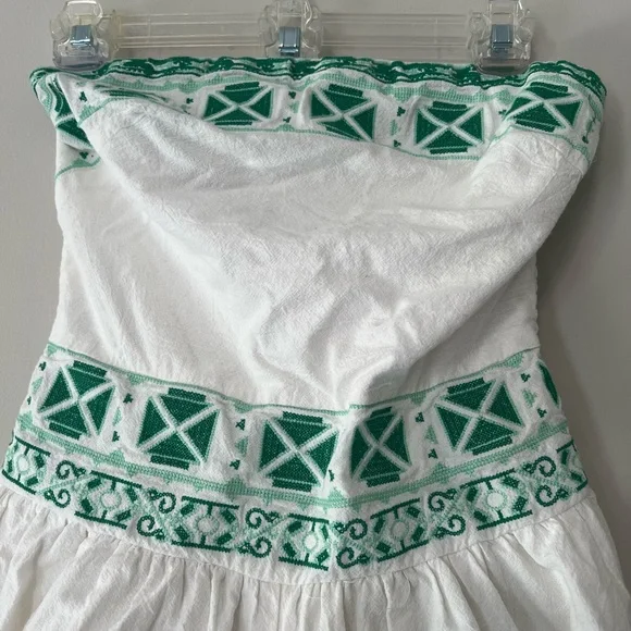 These Three Boutique White and Green Strapless Romper - Picture 7 of 9
